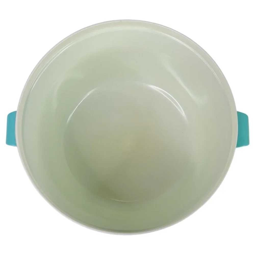 Vintage Bolero Therm-O-Ware Turquoise White Ice Bucket Insulated‎ Bowl With Lid